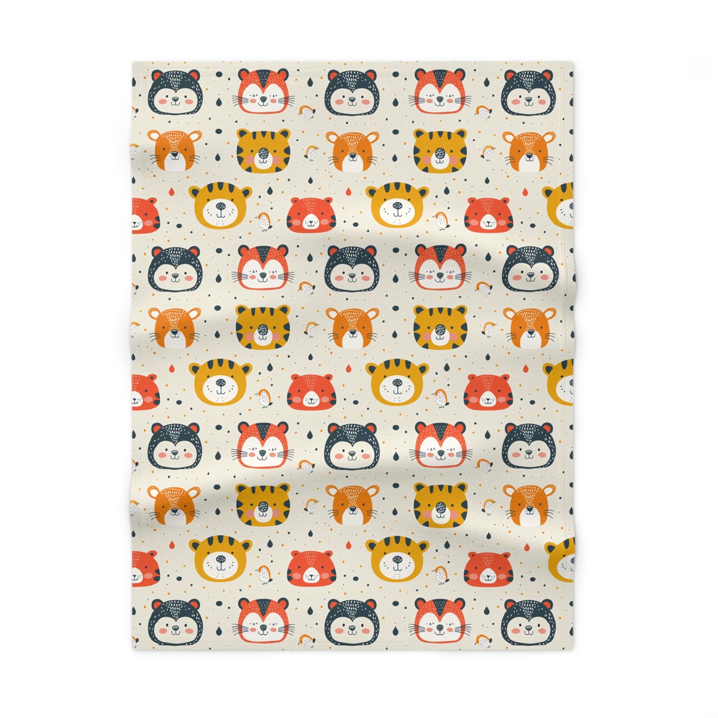 Baby Soft Fleece Blanket (Cute Wild Animals Design)