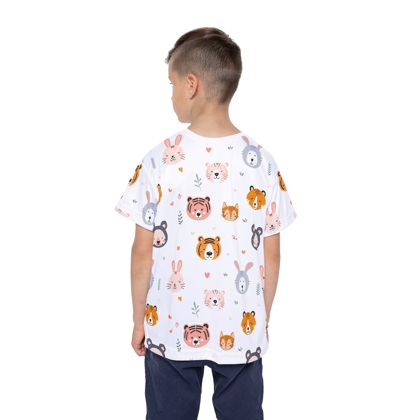 Kids Active Tee (Cute Wild Animals Design)