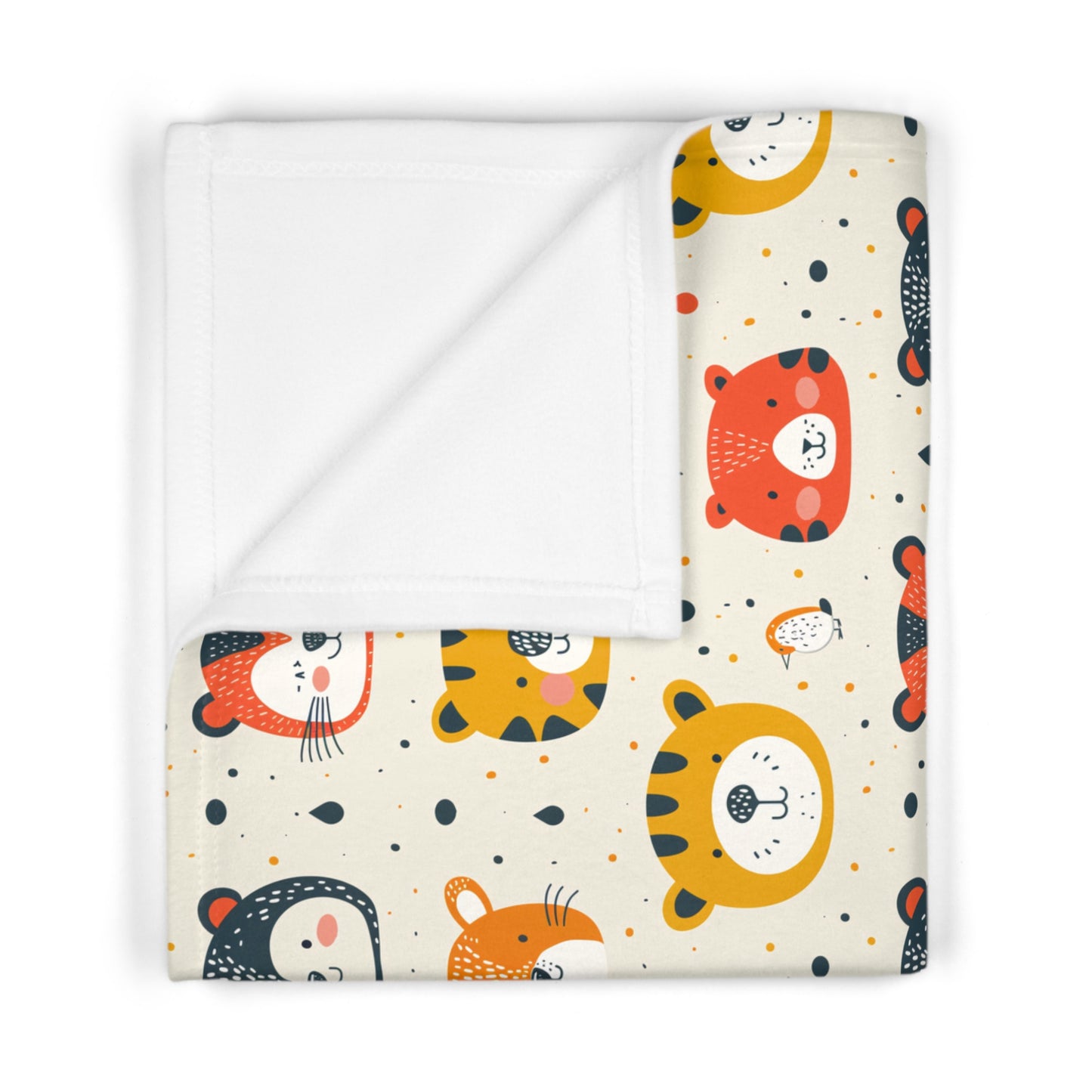 Baby Soft Fleece Blanket (Cute Wild Animals Design)
