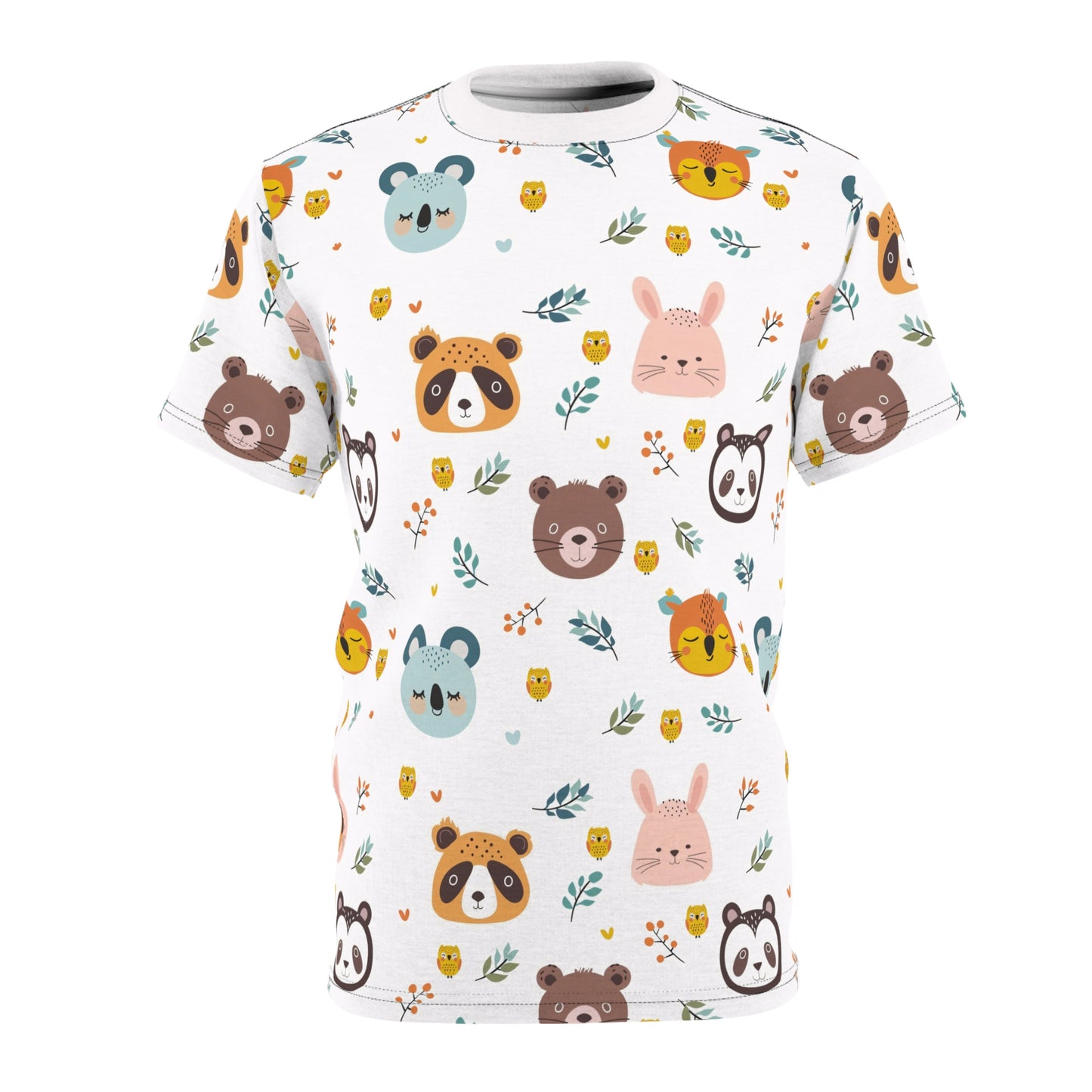 Men's Cut & Sew Tee (Cute Wild Animals Design)