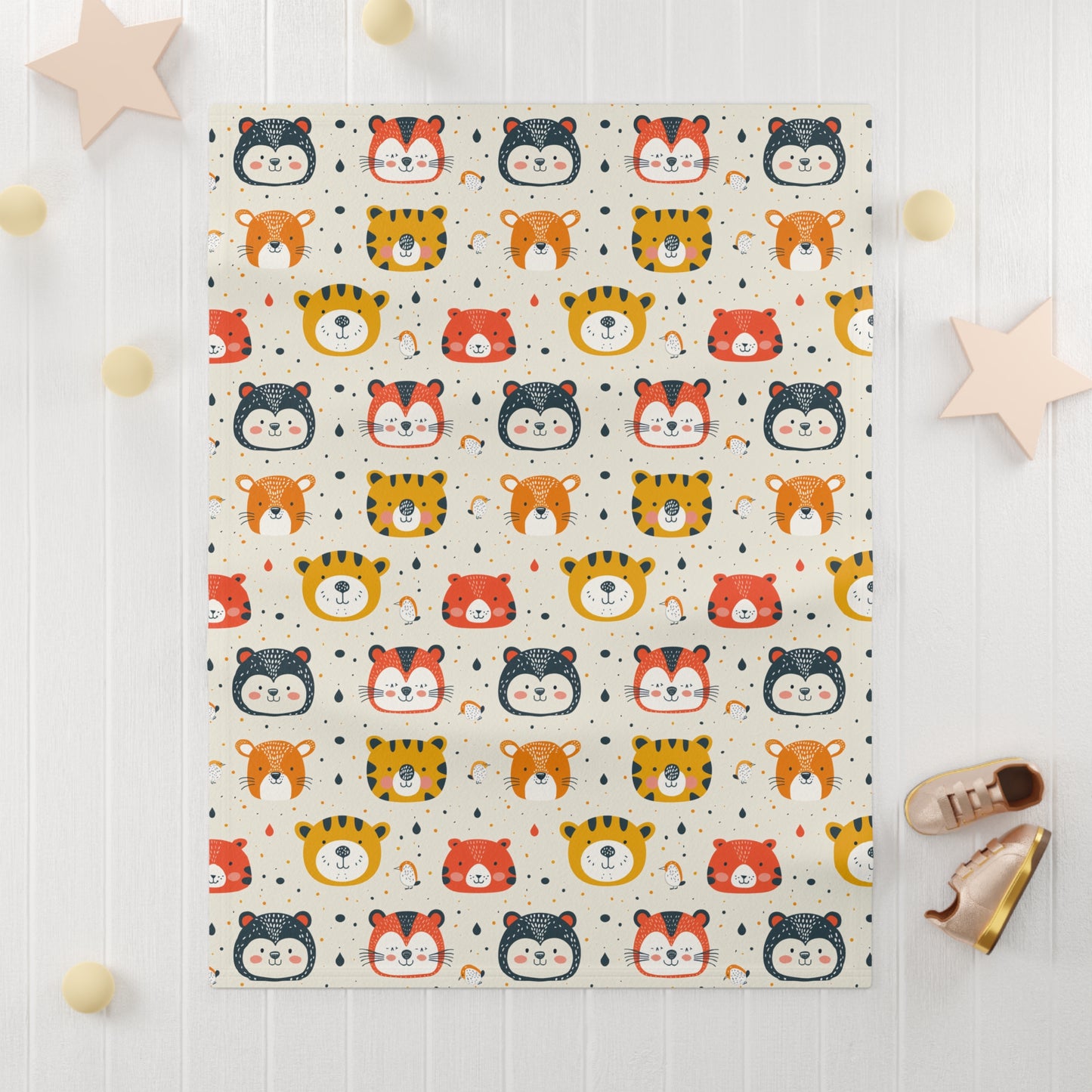 Baby Soft Fleece Blanket (Cute Wild Animals Design)
