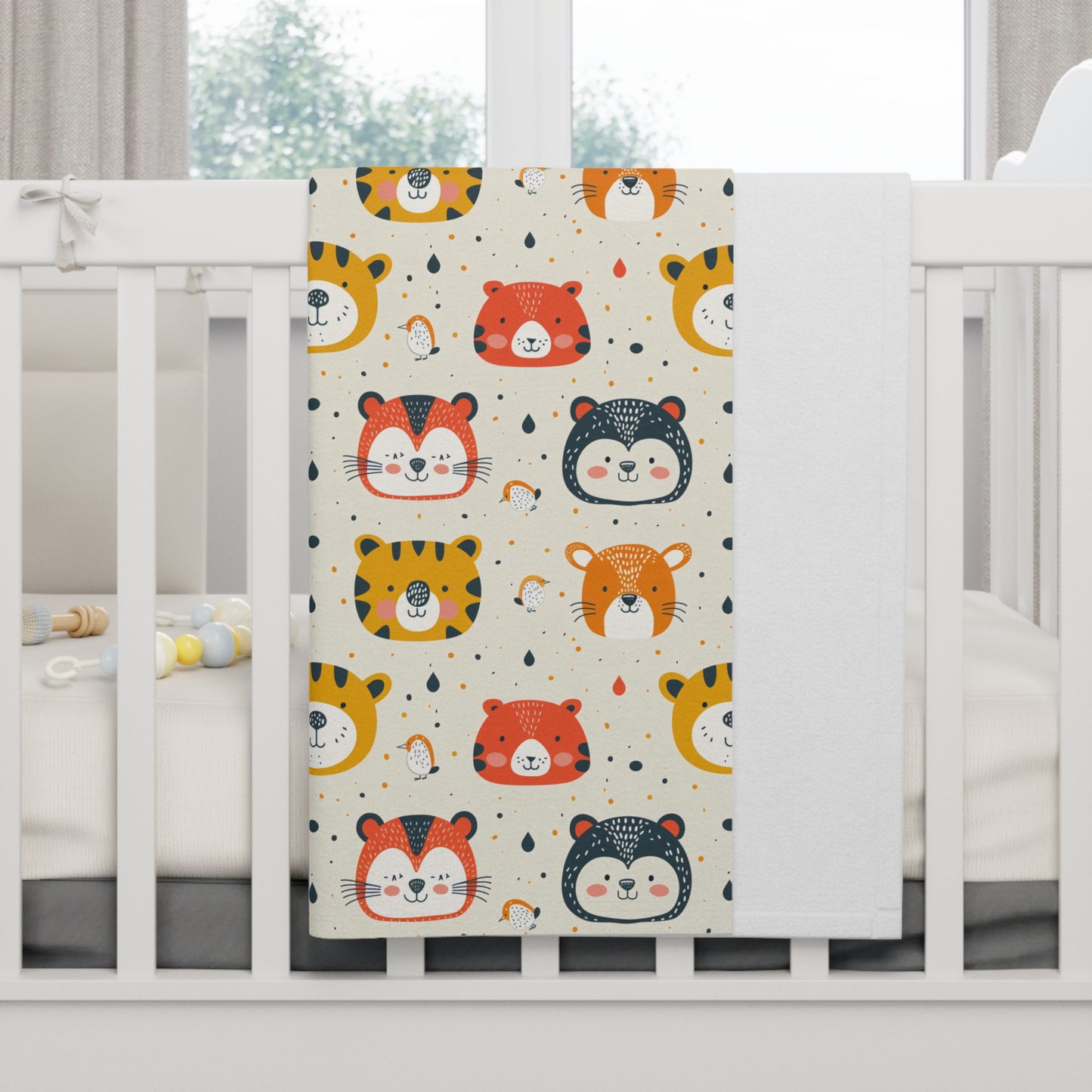 Baby Soft Fleece Blanket (Cute Wild Animals Design)