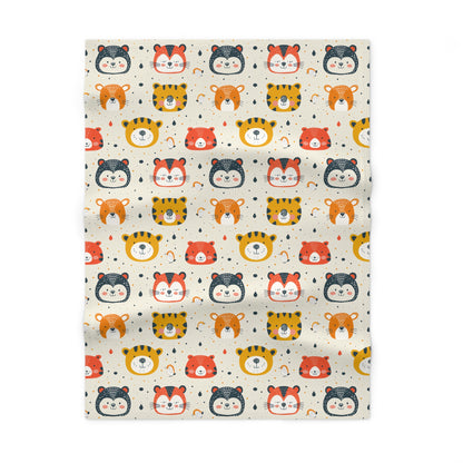 Baby Soft Fleece Blanket (Cute Wild Animals Design)
