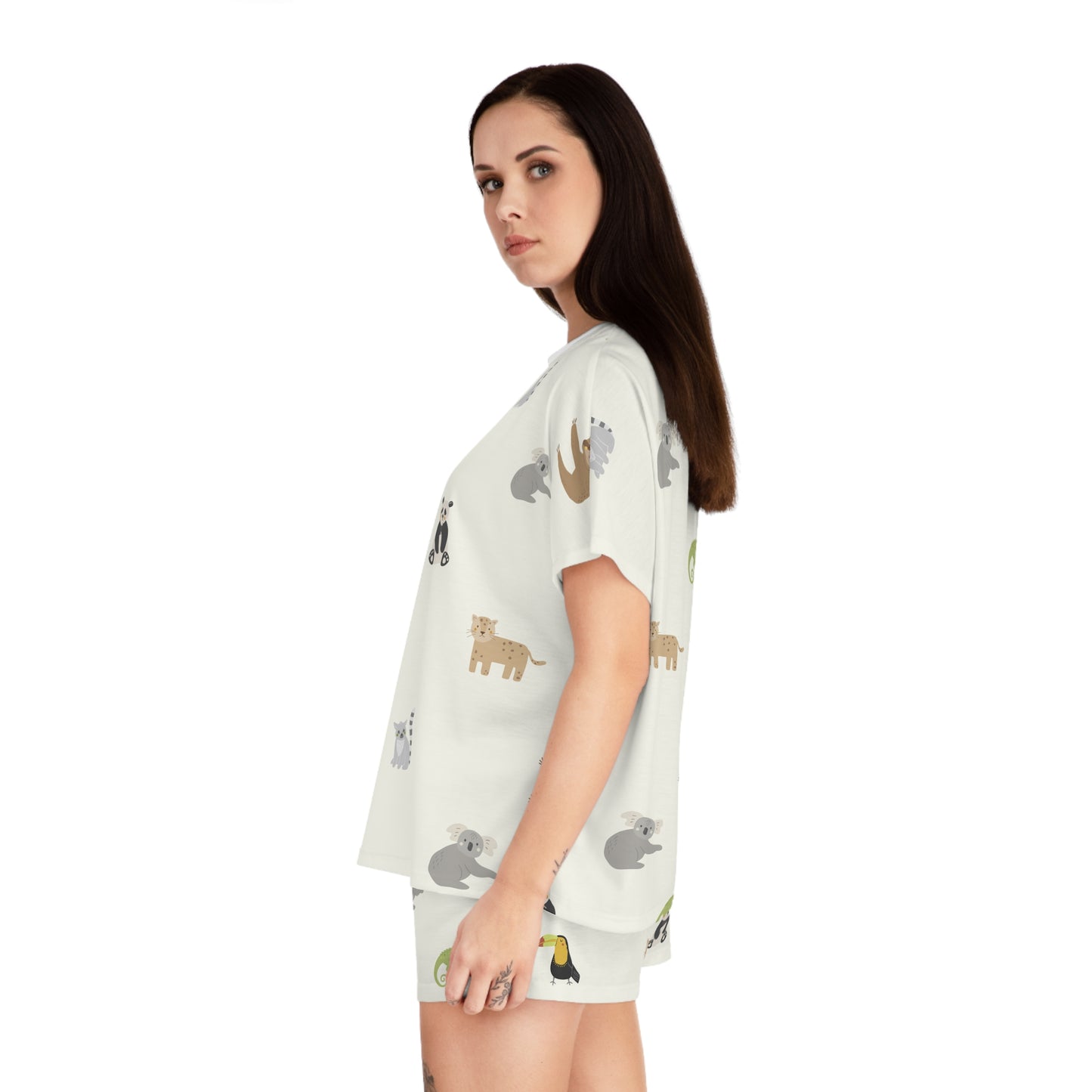Women’s Short Pajama Set (Tropical Design)