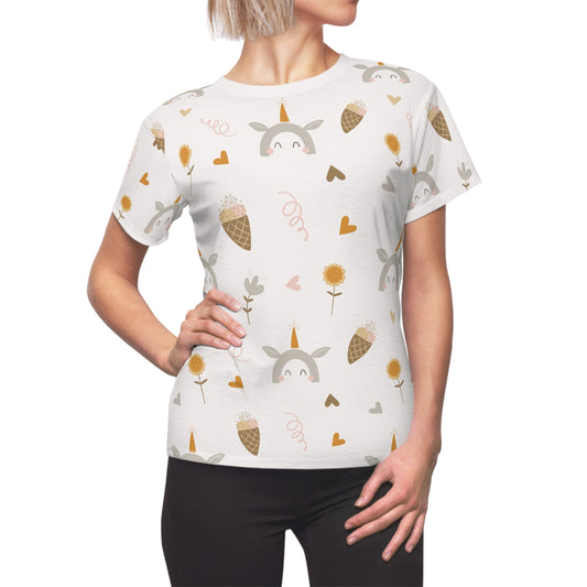 Women's Cut & Sew Tee (Unicorn Design)