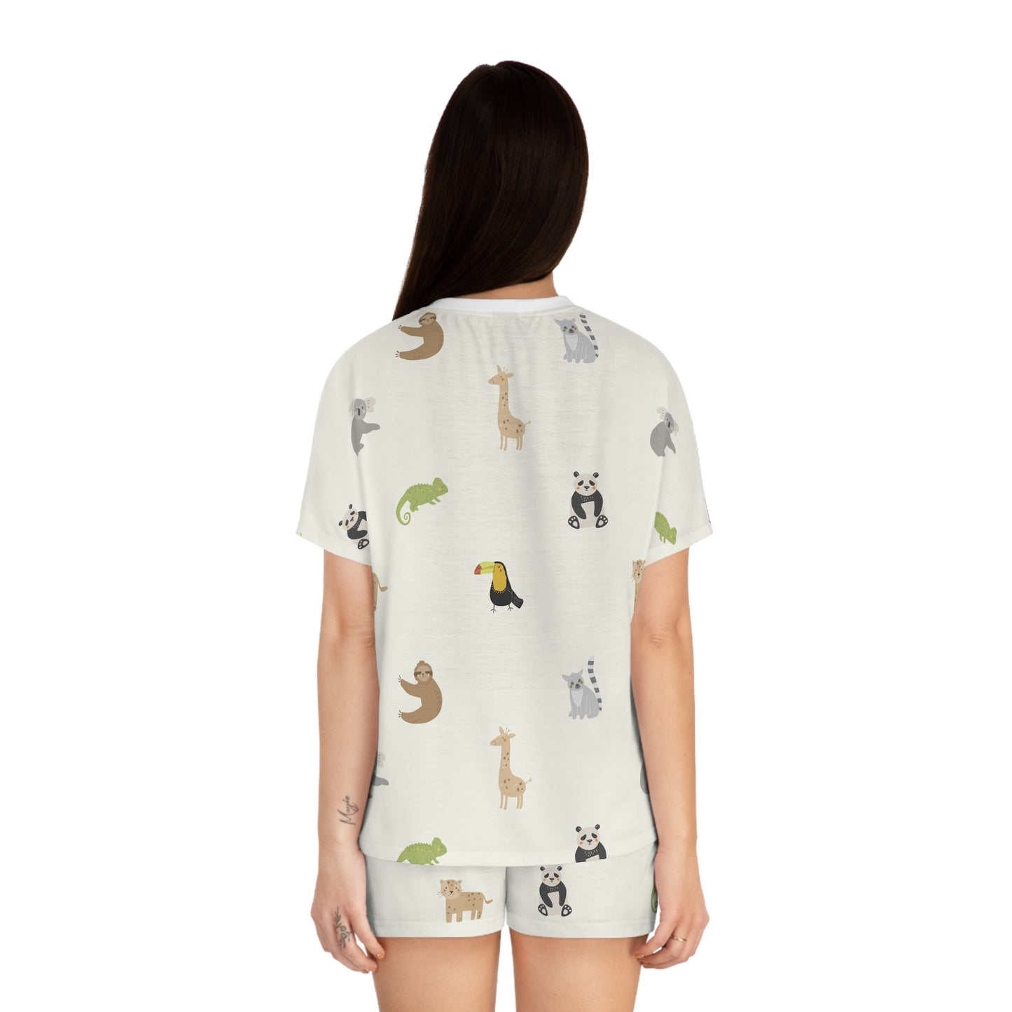 Women’s Short Pajama Set (Tropical Design)
