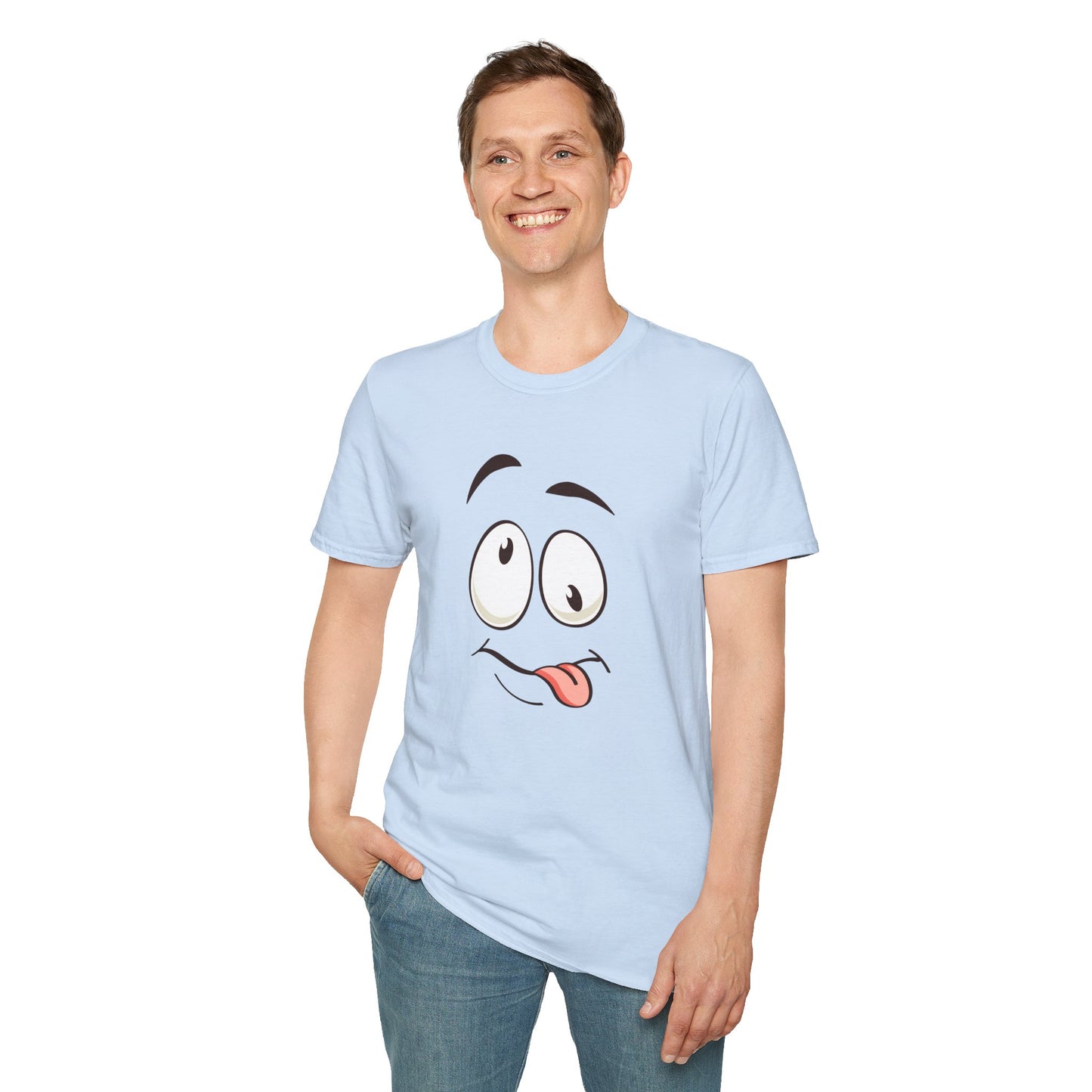 Whimsical Tongue-Out Emoji Unisex T-Shirt
