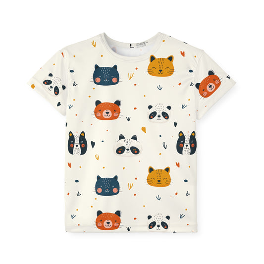 Kids Active Tee (Cute Wild Animals Design)