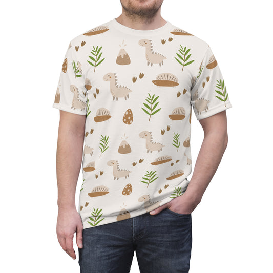 Men's Cut & Sew Tee (Dinosaur Design)