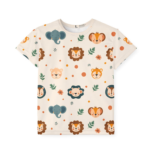 Kids Active Tee (Cute Wild Animals Design)