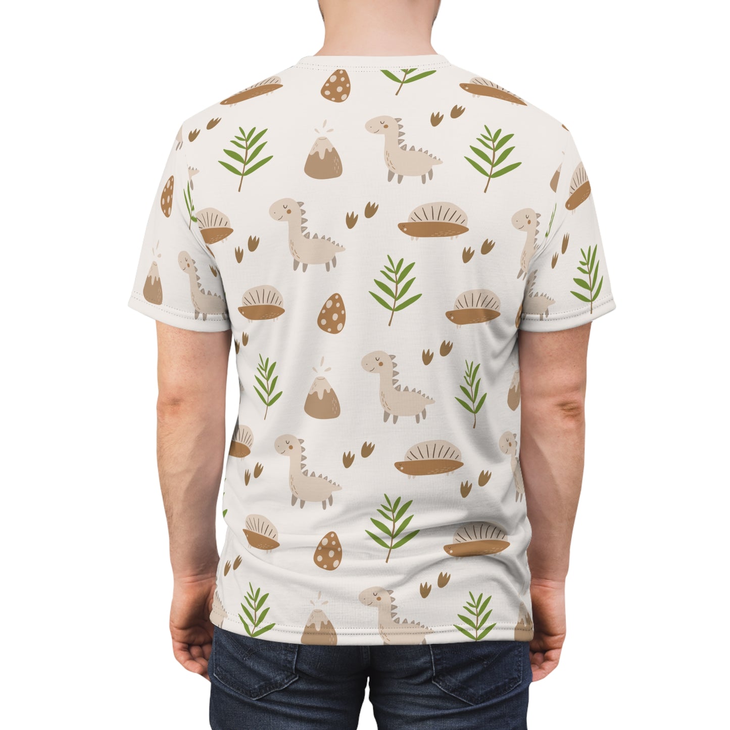 Men's Cut & Sew Tee (Dinosaur Design)