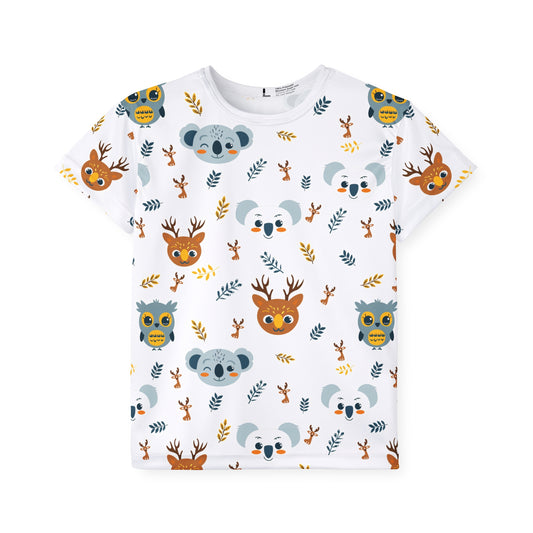 Kids Active Tee (Cute Wild Animals Design)