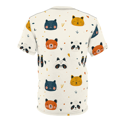 Men's Cut & Sew Tee (Cute Wild Animals Design)