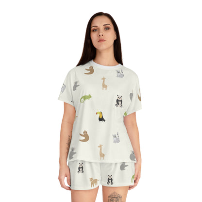 Women’s Short Pajama Set (Tropical Design)