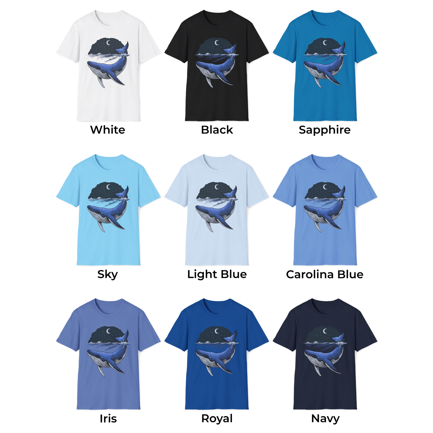 Moonlit Whale Unisex T-Shirt