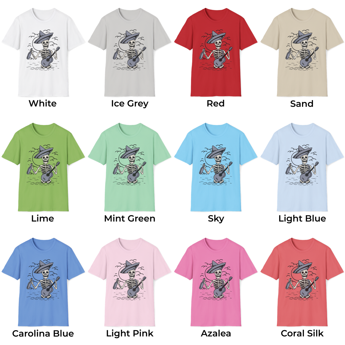 Skeleton Guitarist Unisex T-Shirt