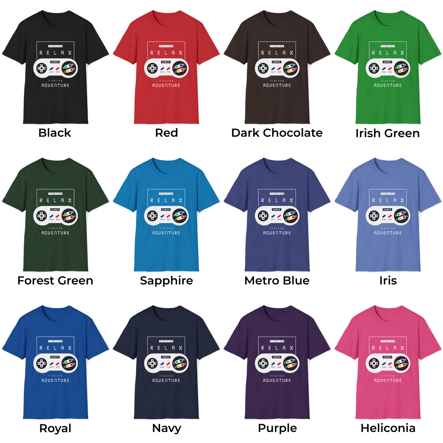 Time For Relax Time For Adventure Gaming Unisex T-Shirt