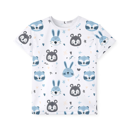 Kids Active Tee (Cute Wild Animals Design)