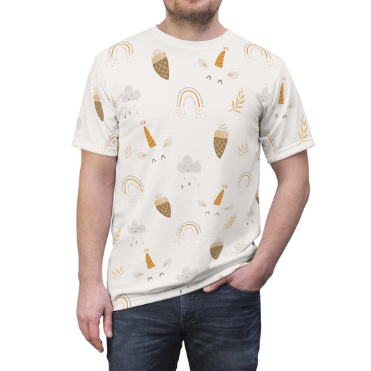 Men's Cut & Sew Tee (Unicorn Design)