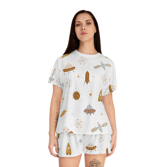 Women’s Short Pajama Set (Space Design)