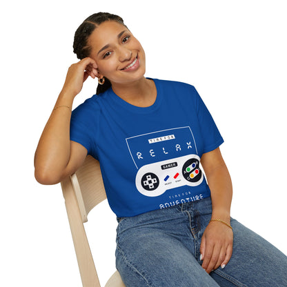 Time For Relax Time For Adventure Gaming Unisex T-Shirt