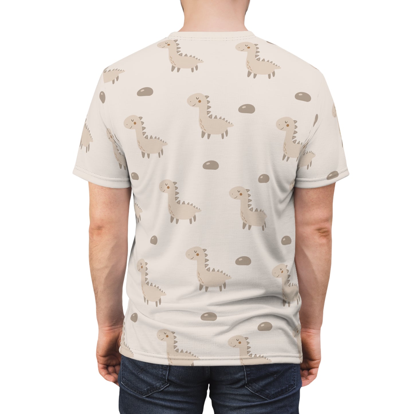 Men's Cut & Sew Tee (Dinosaur Design)
