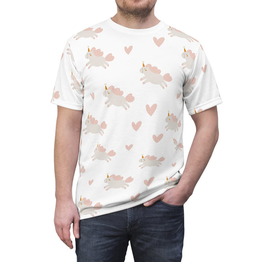 Men's Cut & Sew Tee (Unicorn Design)